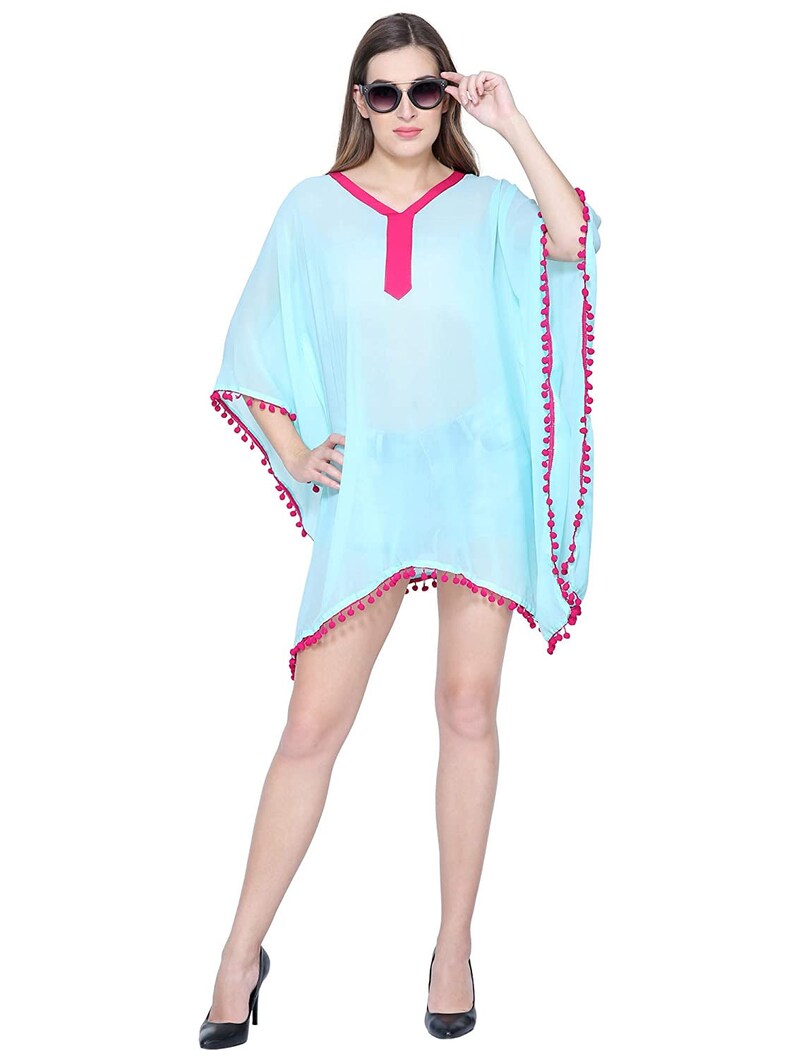 Cotton Short Kaftan Kaftan Top Beach Tunic Top Short Front Etsy