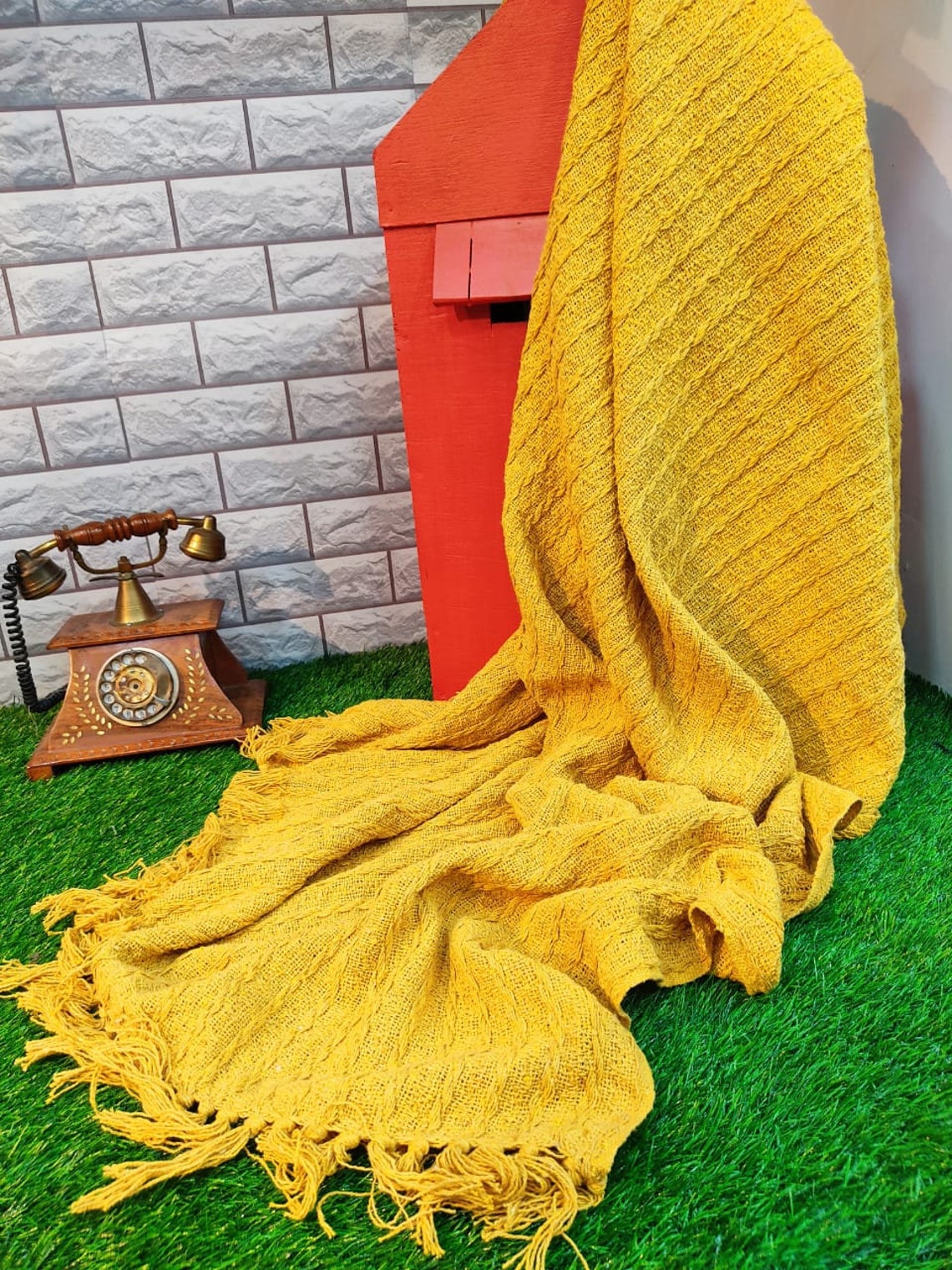 Ethnic Beach Blanket Hand Loomed Tufted throw Blanket Bohemian Etsy