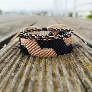 Boho Macrame Bracelet/Set of 2 bracelet/Hippie jewelry/Macrame jewelry/Mens bracelet set/Waterproof Surfer bracelet/Friendship bracelet set