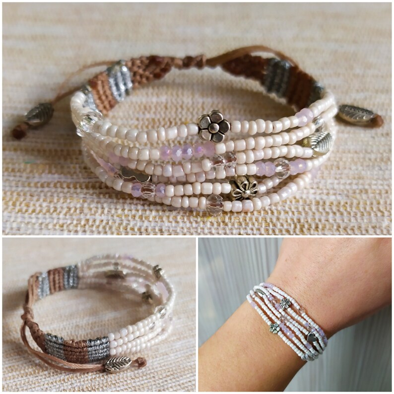 Seed Bead Bracelet/beaded Bracelets/wrists Beads/macrame Bracelet