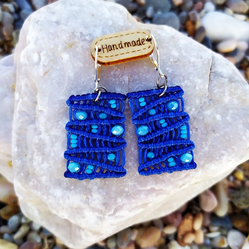 Macrame EarringsBoho EarringsHippie EarringsGypsy EarringsTribal EarringsBohemian EarringsEarrings HandmadeBeaded Earringsmom gift