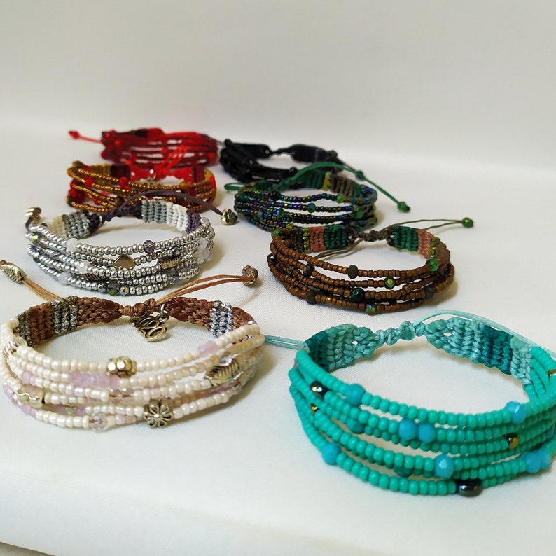 Seed Bead Bracelet/beaded Bracelets/wrists Beads/macrame Bracelet