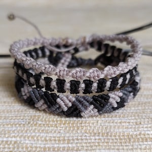 Set of 3 bracelets unisex/simpl bracelet/everyday bracelet/best friend bracelet/hippie bracelet/boho bracelet/surfer bracelet/boho macrame