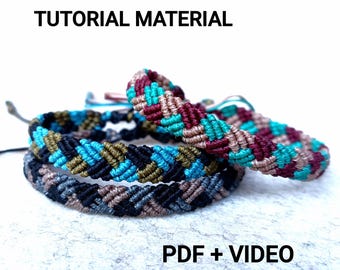 Tutorial Padrão/Padrão Macrame pdf/Tutorial de jóias/Tutorial pulseira macrame/Tutorial Micro macrame/padrões macrame/pulseira de banda