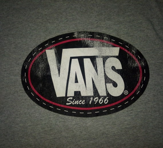 vtg 90s vans big logo shirt etsy etsy