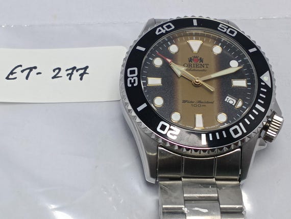 Refurbished Orient Automatic Watch: Brown Dial Si… - image 8