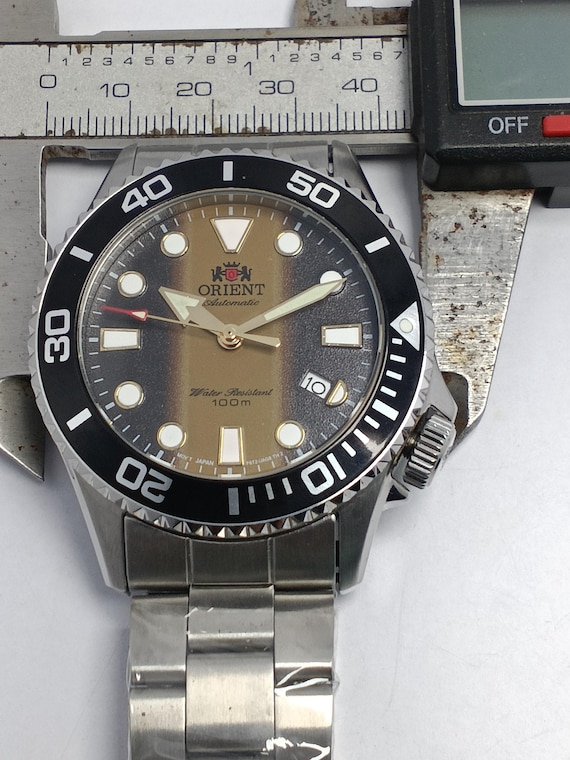 Refurbished Orient Automatic Watch: Brown Dial Si… - image 6