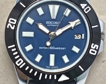 Generalüberholte Seiko 6309 Automatik Taucheruhr - Blaues Zifferblatt Japan Made