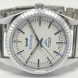 HMT Himalaya White Dial 17 Jewels Hand Winding Wrist Watch For Men's In Working Condition