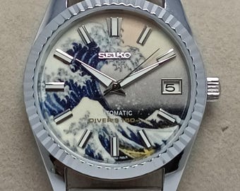 Vintage Seiko Chronos 7433 5010 Textured Dial Men Quartz Watch