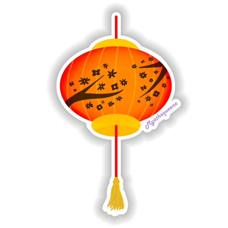 Chinese Round/Chinese Lantern / Letter / Vinyl Sticker / Etsy