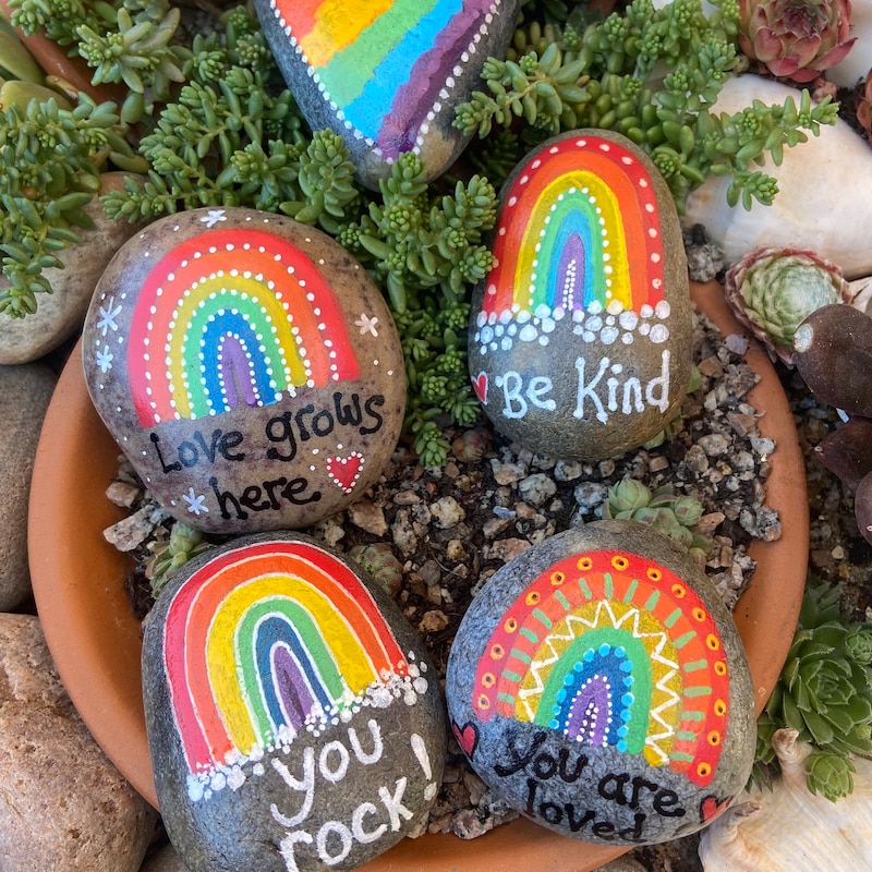 Sentiments Rocks Painted Rocks With Quotes - Etsy