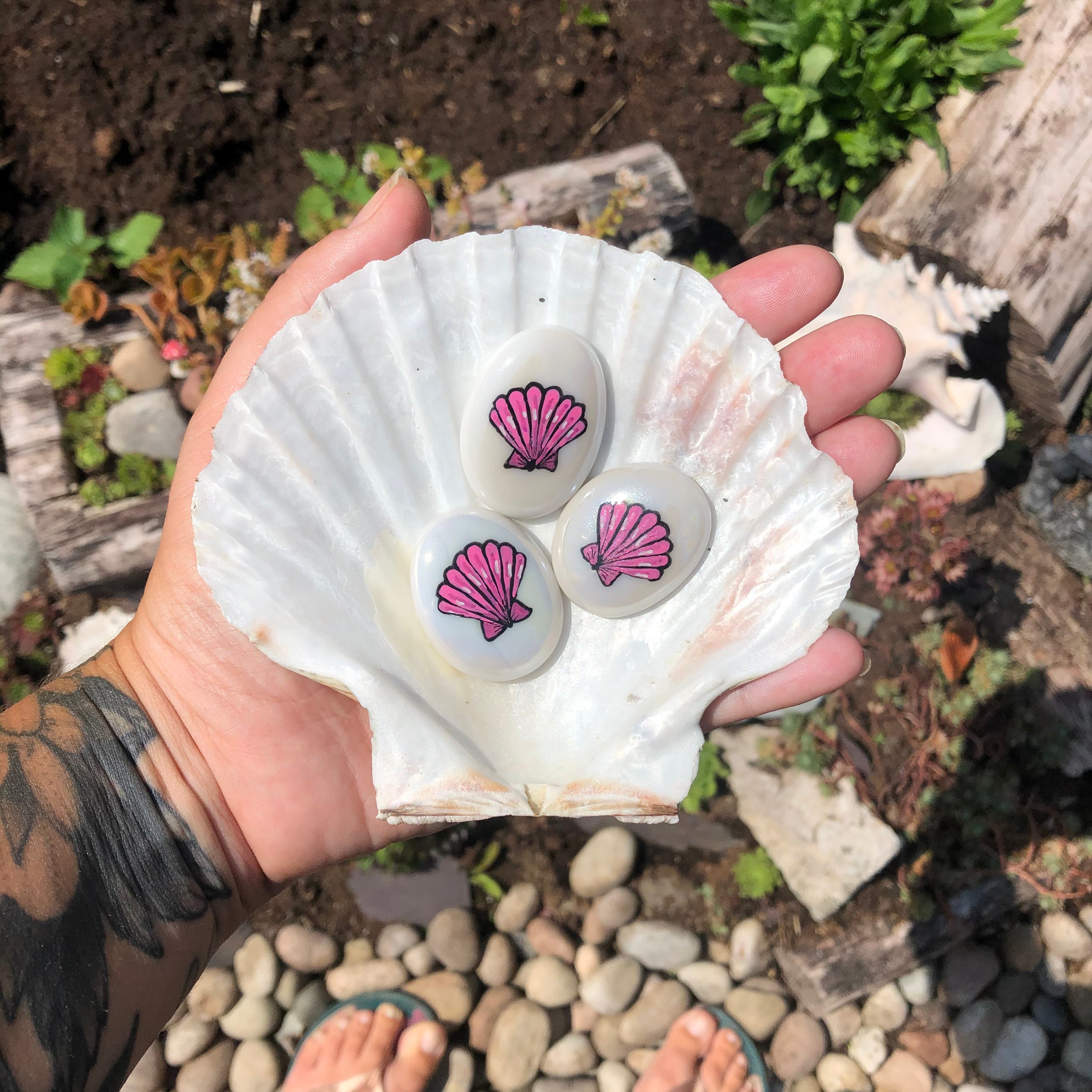 Lucky pocket hug pebble / stone painted rock Gift Luck Etsy