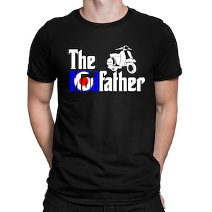 Mens The Modfather Funny Dad MOD Father Scooter Retro Music Birthday Present T-Shirt