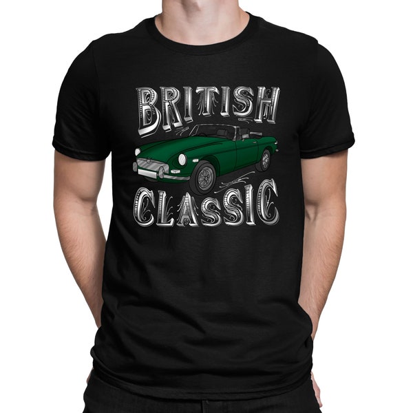 British Classic Car Automotive Gift Racing Sports Car T-Shirt - Mens Womens and Kids Sizes