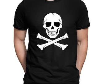 Skull And Crossbones Pirate T-Shirt  - Mens Womens and Kids Sizes