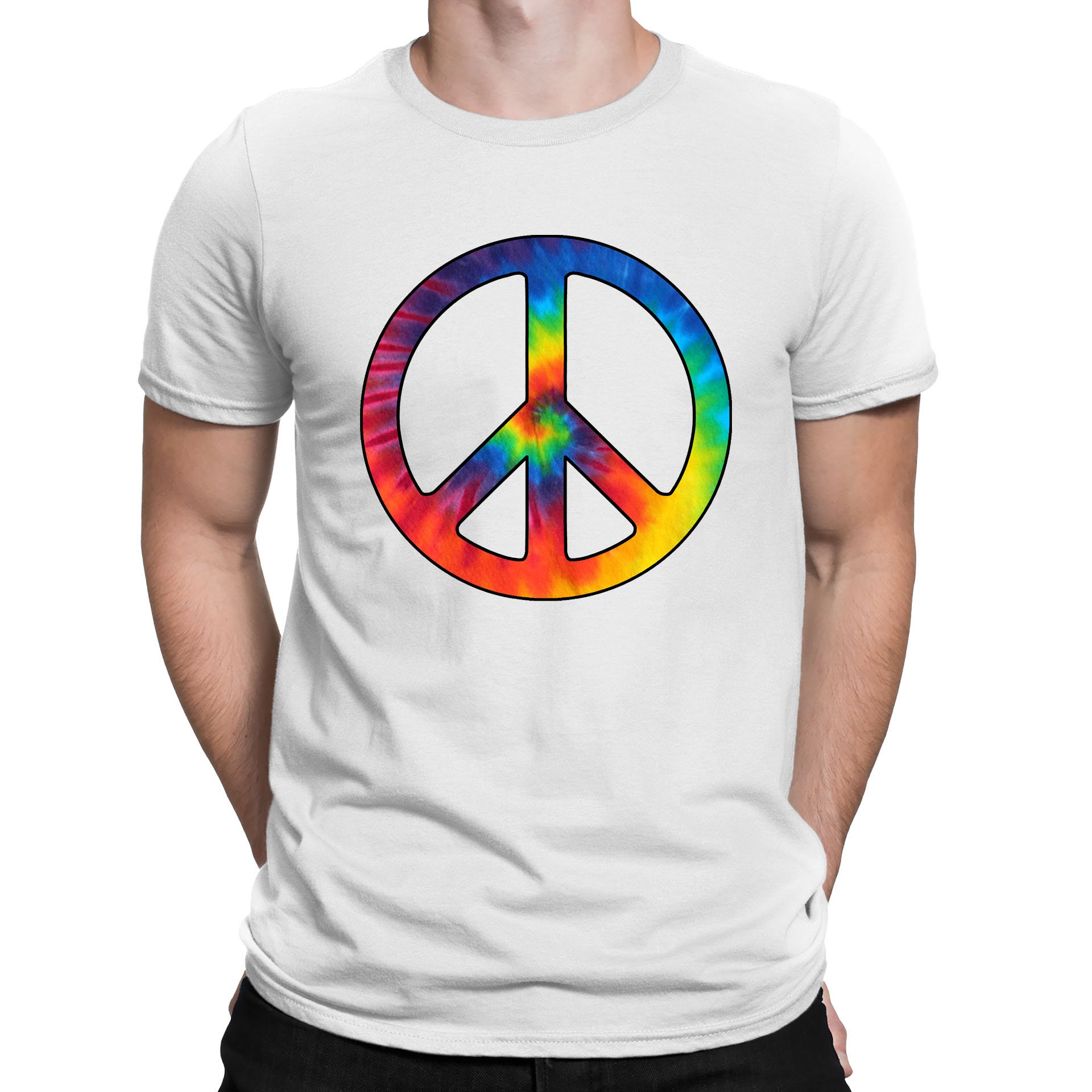T-shirt Element Tie-dye Rose Violet Paix Graphique – Tailles M à 2XL