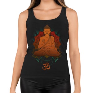 Buddha Om Buddhist Mandala Spiritual Buddhism Vest Tank Top  - Mens and Womens Sizes