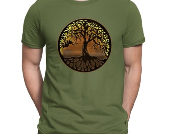 Tree Of Life Spiritual Connection Symbol T-Shirt - Mens Womens and Kids Sizes