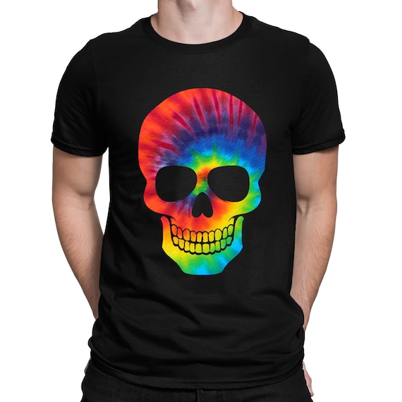 tie dye skull shirt