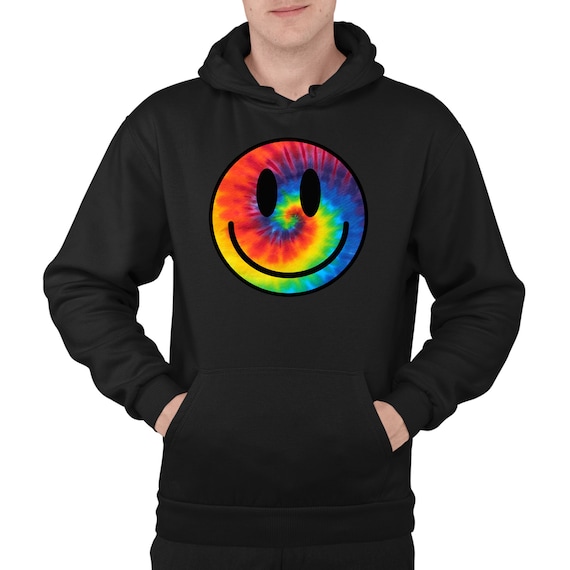Tie Dye Happy Smile Face Trippy Acid Rave Unisex Hoodie - Etsy