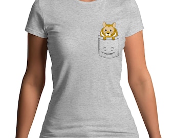 Hamster In Printed Pocket Cute Funny Pet T-Shirt - Mens Womens and Kids Sizes