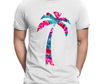 Palm Tree Floral Tropical Summer T-Shirt - Mens Womens and Kids Sizes