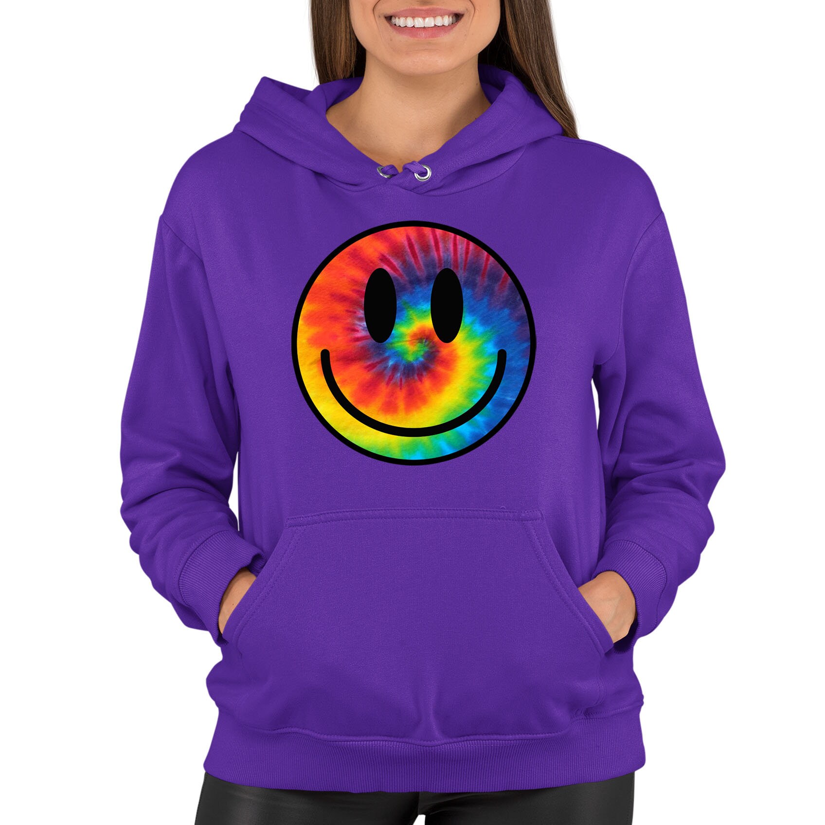 Tie Dye Happy Smile Face Trippy Acid Rave Unisex Hoodie - Etsy