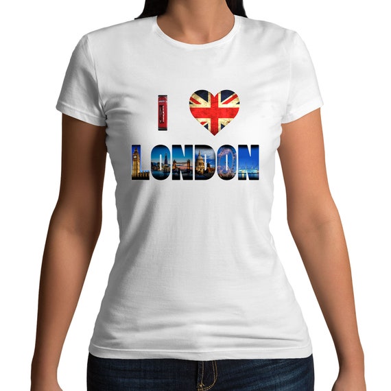 London England Union Jack Landmarks T-Shirt For Men & Women London England Union Jack Landmarks T-Shirt For Men & Women