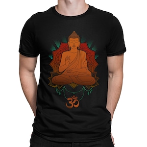 Buddha Om Buddhist Mandala Spiritual Buddhism T-Shirt  - Mens Womens and Kids Sizes