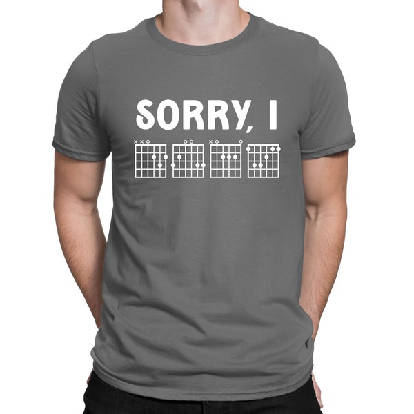 Scusa I DGAF T-shirt divertente con slogan per scherzo per chitarra, chitarrista, taglie da uomo e da donna