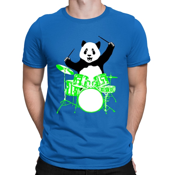 Panda che suona la batteria Rock Drummer Musician T-Shirt - Taglie da uomo, donna e bambino