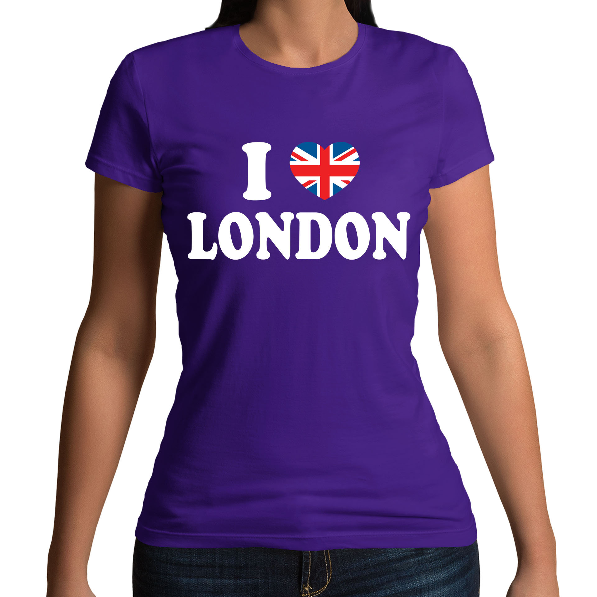 I Love London Union Jack Heart Flag T-shirt - Mens Womens