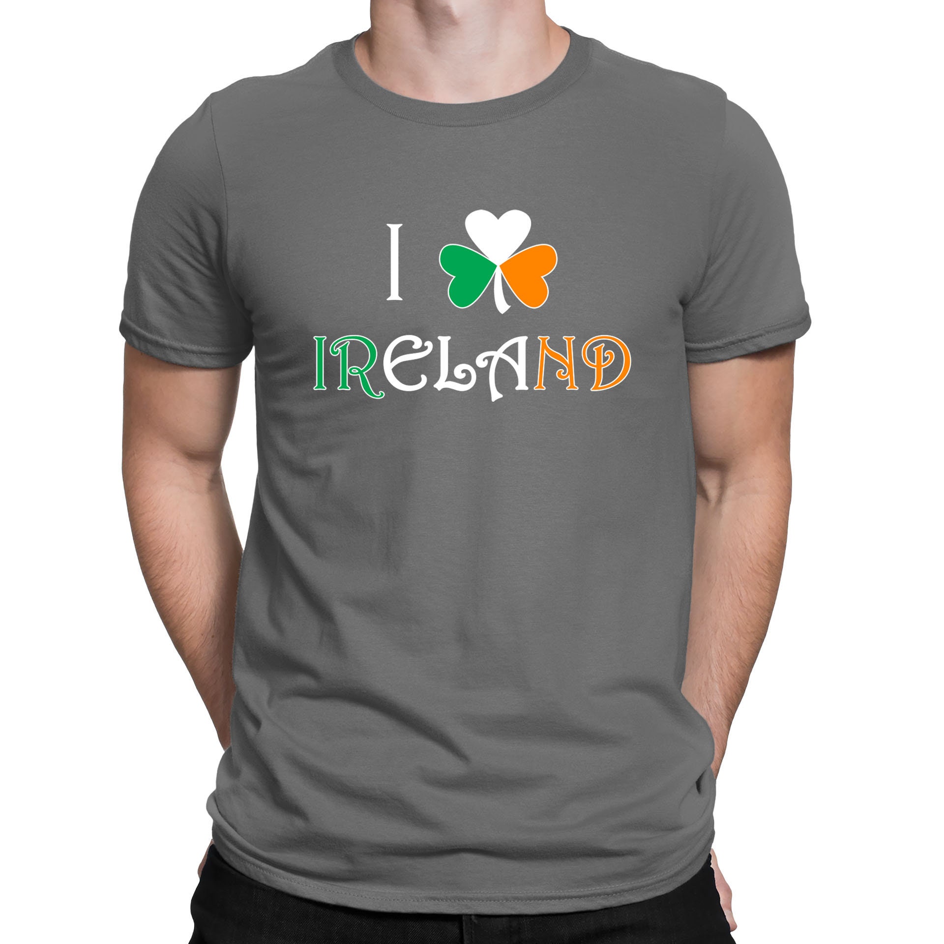 Flip T-Shirt Donna I Love Ireland Shamrock Heart - 100% Cotone Per San Patrizio - 5