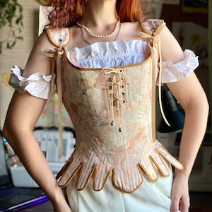 Renaissance Korsett für Frauen, Mittelalter LARP Mieder, Custom Historisches Cosplay Outfit, Ren Faire Kostüm Damen Festival Kleidung