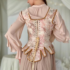 Ren Faire Corset, Renaissance Costume Corset Top, Cottagecore Overbust Corset, Baroque Style Princess Corset, Fairytale Historical Outfit