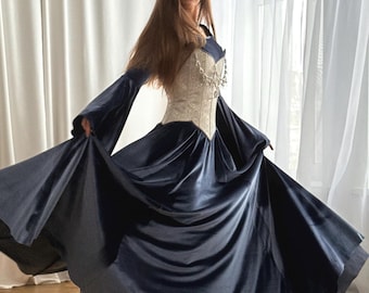 navy blue renaissance dress Spanish Renaissance Dress