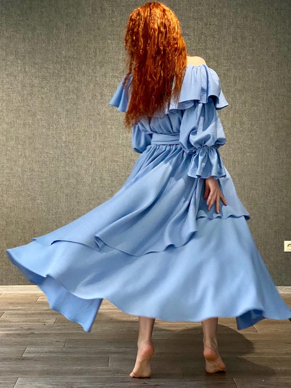 slim fit dress slacks Chiffon Medieval Wedding Dress with Long Sleeves Sanchia Size 16W / White main image 1