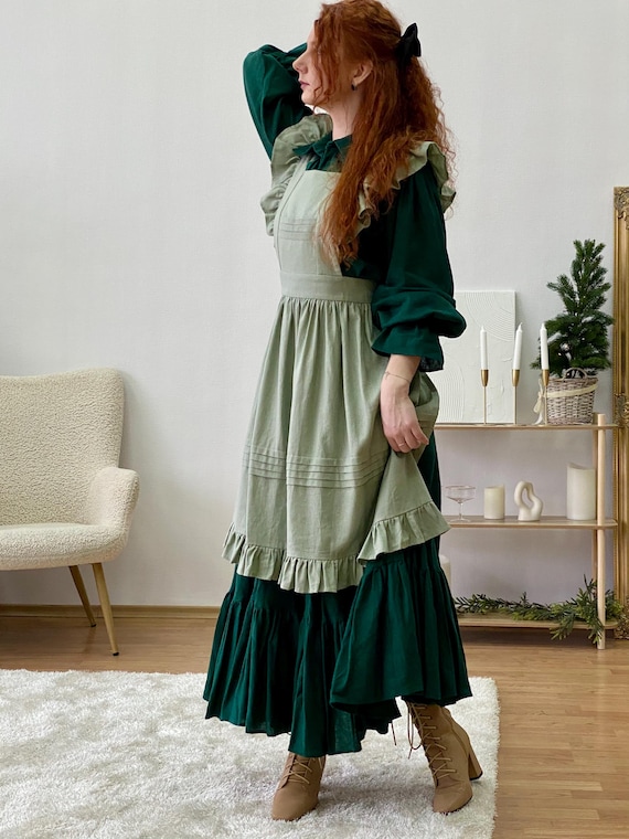 cottagecore apron dress Cottagecore Linen Apron Dress, Renaissance Faire Peasant Pinafore, LARP  Historical Costume, Farmcore Festival Outfit, Custom Medieval Apron