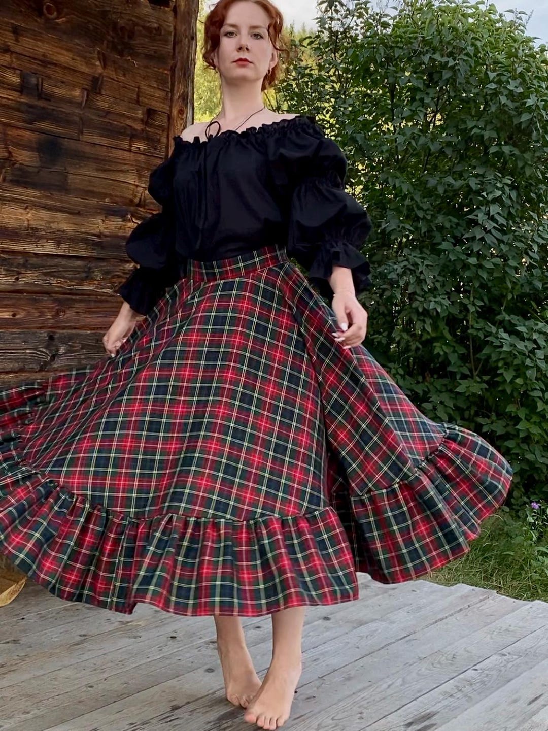 H&m Red Tartan Skirt H&M Bottoms Hm Girls Red Plaid Skirt Size