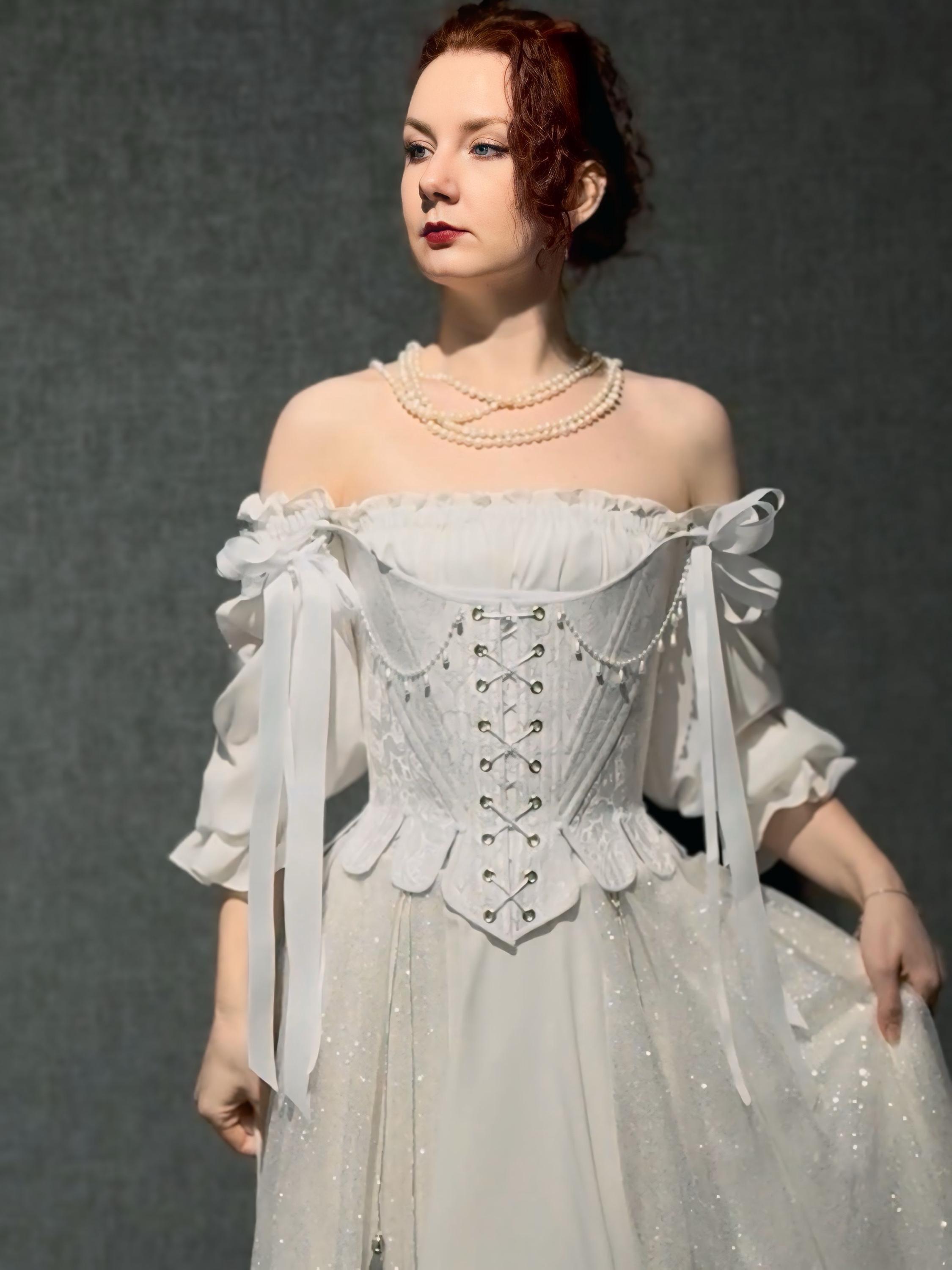 overbust corset dress Renaissance Corset, Medieval Lace up Top, Historical LARP Bustier, Custom Fairy Wedding Corset it adds a refined Pattern:Black multi Steampunk F01CS Lace Trim Bandeau Mini