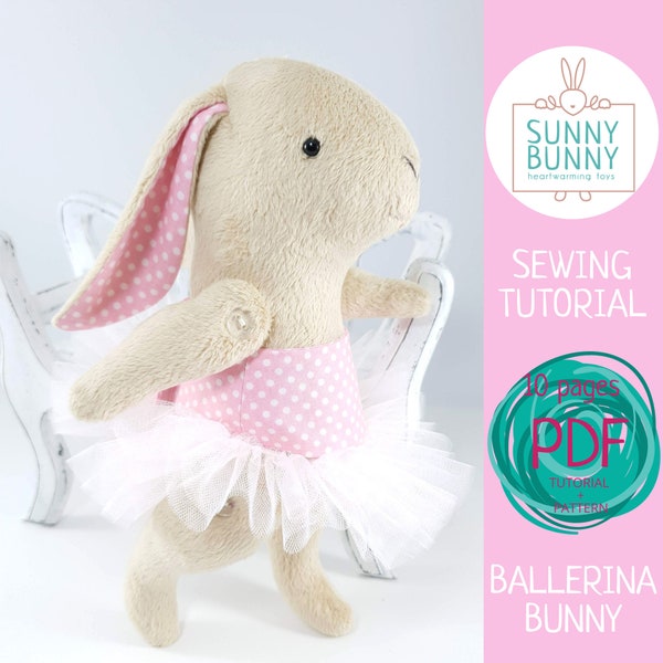 Bunny (Kaninchen) Ballerina Schnittmuster und Anleitung. Häschen DIY Anleitung