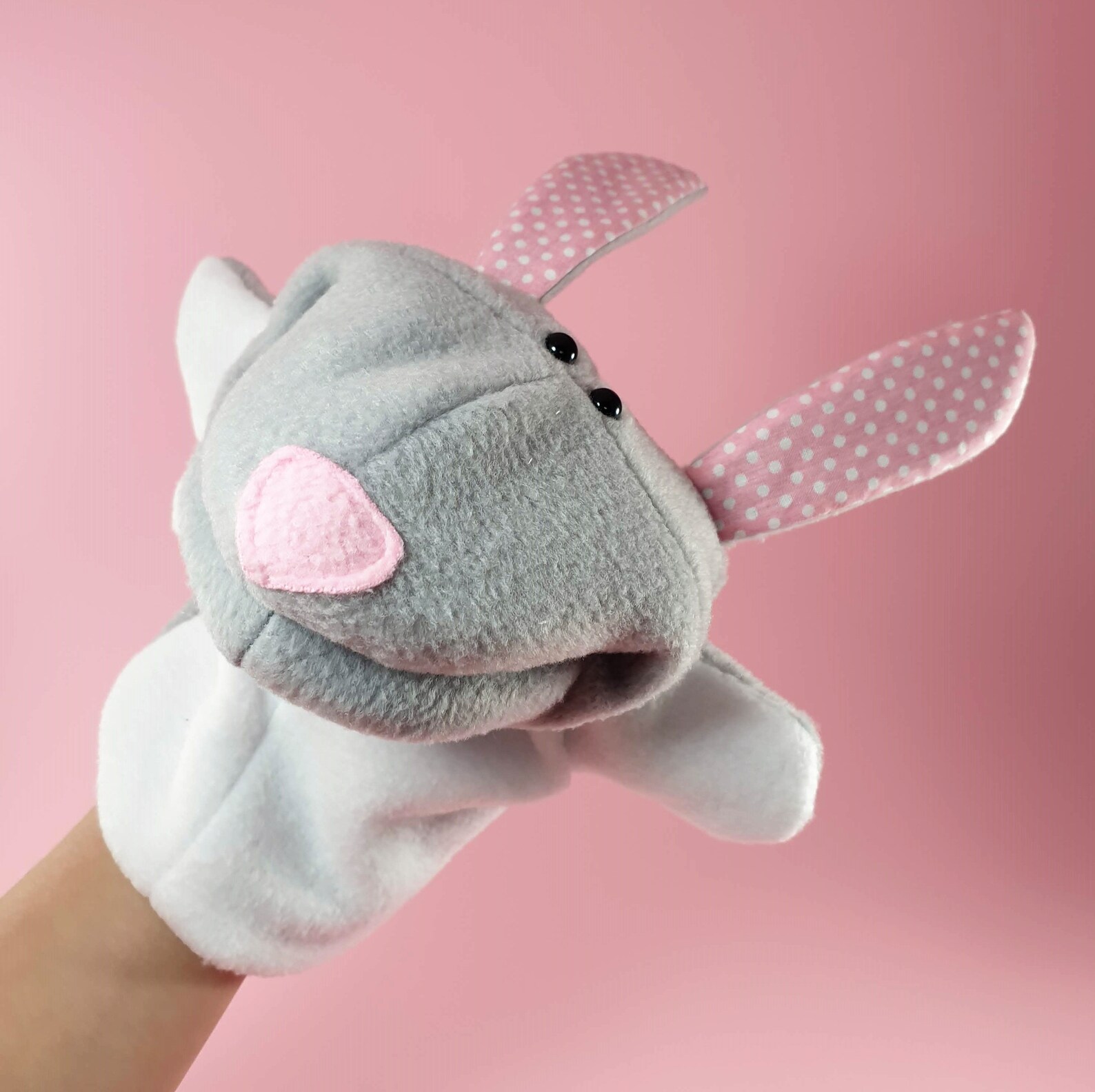 Rabbit Puppet Toy for Kids With Mouth. Puppet Theater Toy. Etsy