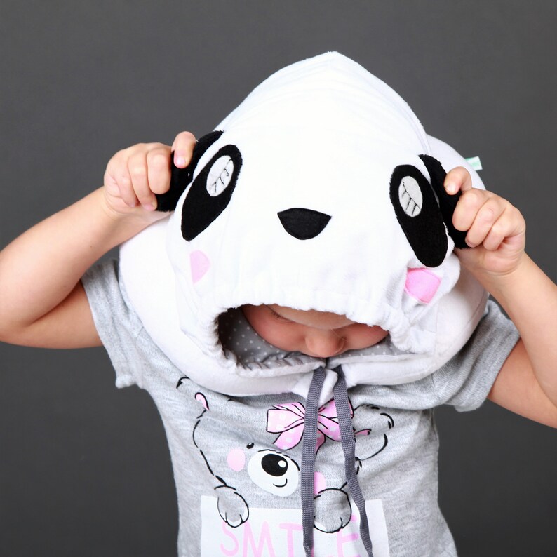 Travel pillow with hood for comfortable journey. Neck ...