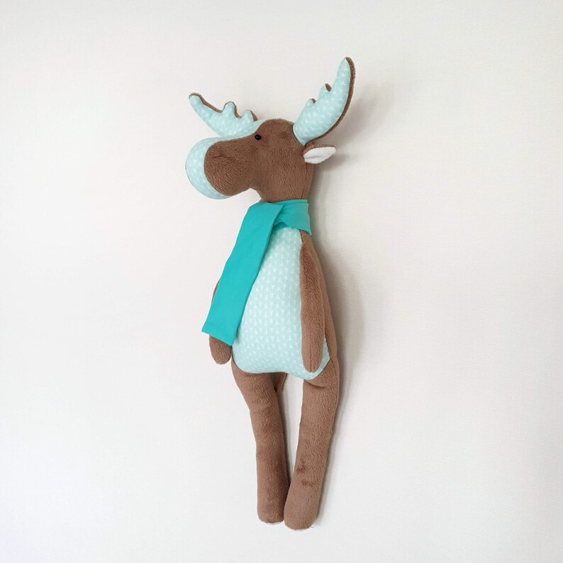 Moose stuffed animal. Nordic decor MOOSE for nursery. Cuddly | Etsy