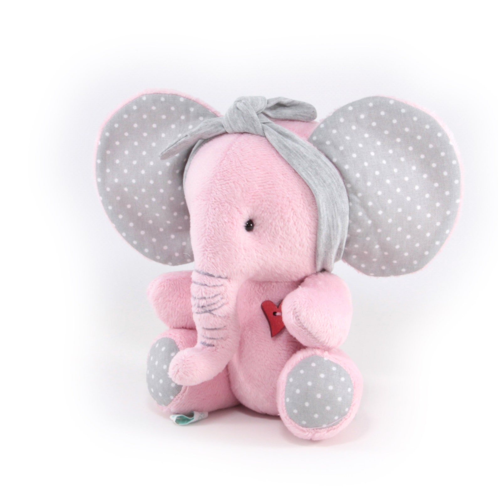 Stuffed Elephant Toy for Baby Girl. Plush Elephant as a 1st Birthday Girl Gift Idea Etsy