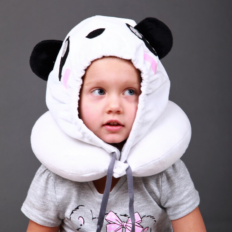 Travel pillow with hood for comfortable journey. Neck ...