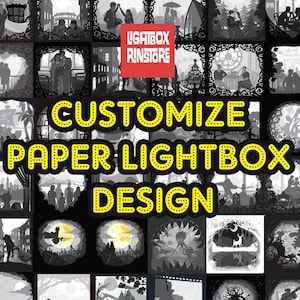 Diseño de caja de luz de papel personalizada. Luz de noche como regalo. Regalo de aniversario - Plantilla de caja de luz de papel cortado en 3D Archivo SVG - regalo de boda
