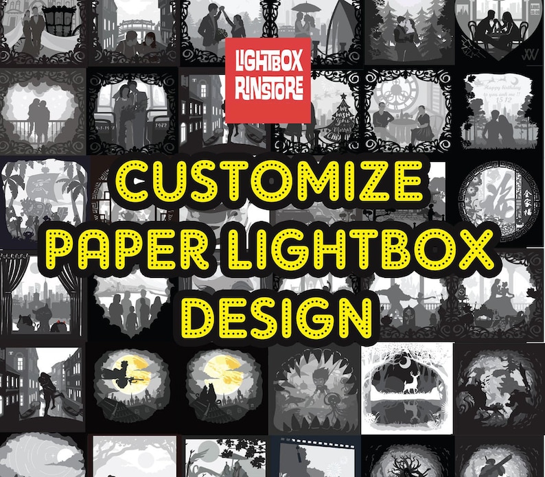 Personalized Paper Light Box Design. Night Light as Gift Etsy