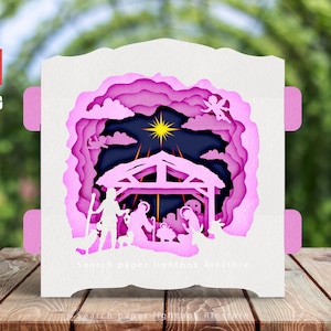 Christmas Pop up Card SVG Template, 3D Pop Up Card, Greeting Pop Up Card,Christmas Card, Paper cut Template, 3D Pop Up DIY  #252